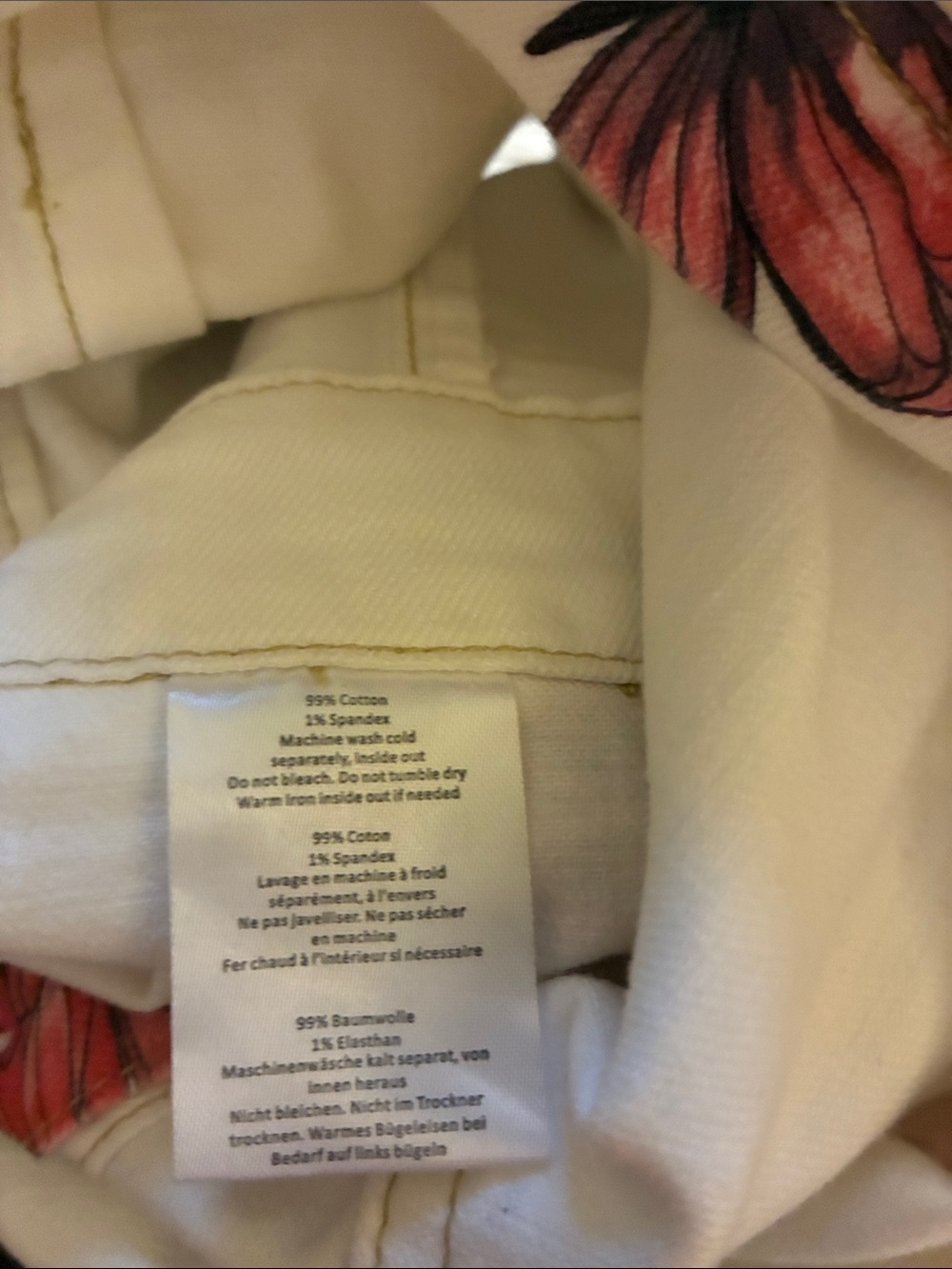 Rachel Antonoff Cream Button-Front Apron Dress Pockets w/Butterfly Print size 0 - Picture 13 of 13